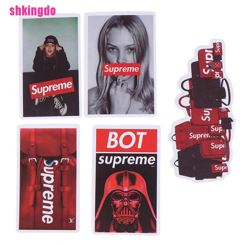 Set 50 sticker Supreme dán trang trí đa dụng