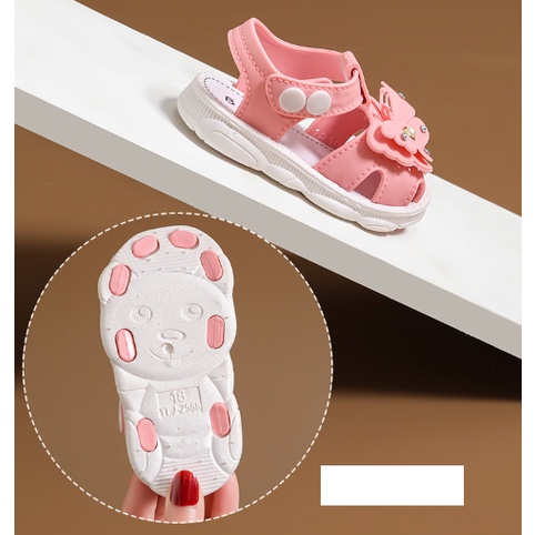 GIÀY SANDAL TẬP ĐI ĐẾ MỀM CHỐNG TRƯỢT CHO BÉ ( NƠ VÀ TAI THỎ )
