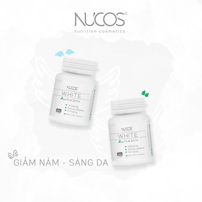 Viên Uống Nucos Sáng Da, Giảm Nám, Chống Nắng White Plus Placenta 60 Viên Hasaki Sản Phẩm Chính Hãng