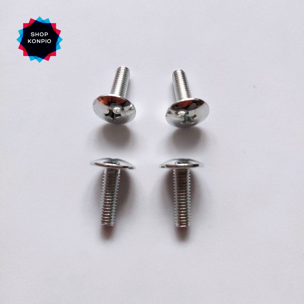 4 Con Ốc Sắt Bulong 6li2 Đầu Dù Sử Dụng Vít 3 Ke