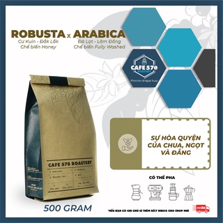 500g Cà phê Nguyên chất Blend Robusta & Arabica Cao cấp dùng pha phin / pha máy
