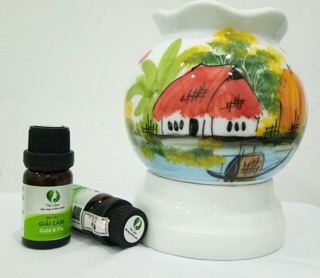 Đèn xông tinh dầu (kèm tinh dầu)