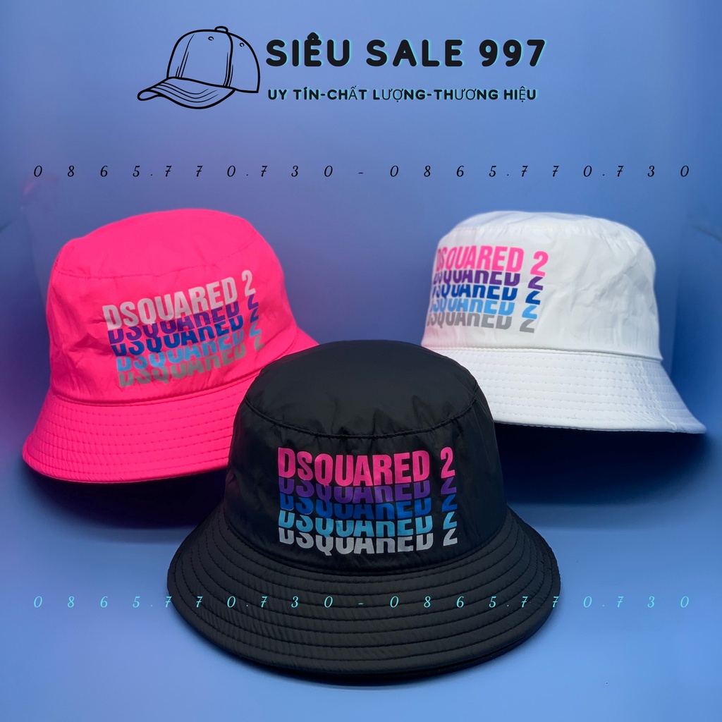 MŨ BUCKET IN CHỮ 7 MÀU CHẤT DÙ NHẸ THOÁNG MÁT THỜI TRANG NAM NỮ DU LỊCH