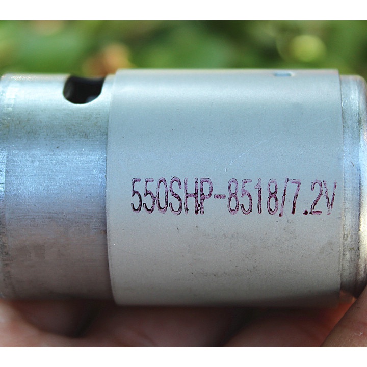 Động cơ điện chổi than 550 DC 7.4v trục D chế tầu thuyền, xe.... công suất cao