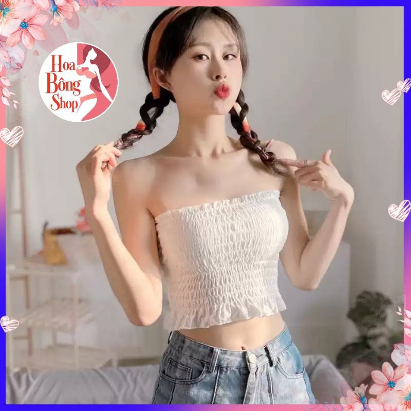 Áo Bra Croptop 2 Dây Nhúm Bèo Nữ Tính - Sang Chảnh Hot 2021