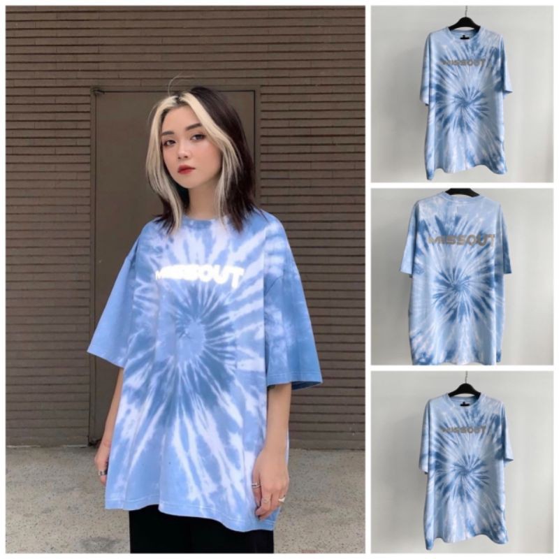 Áo thun tay lỡ MISSOUT TIE DYE phản quang form unisex (Ảnh thật)