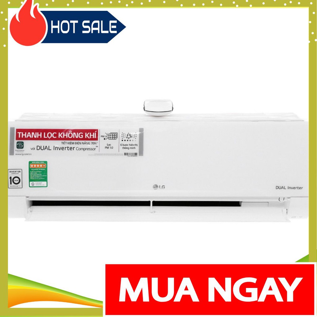 { GIÁ SỈ ) MIỄN PHÍ CÔNG LẮP ĐẶT - V10APF Máy lạnh LG Wifi Inverter 1 HP V10APF