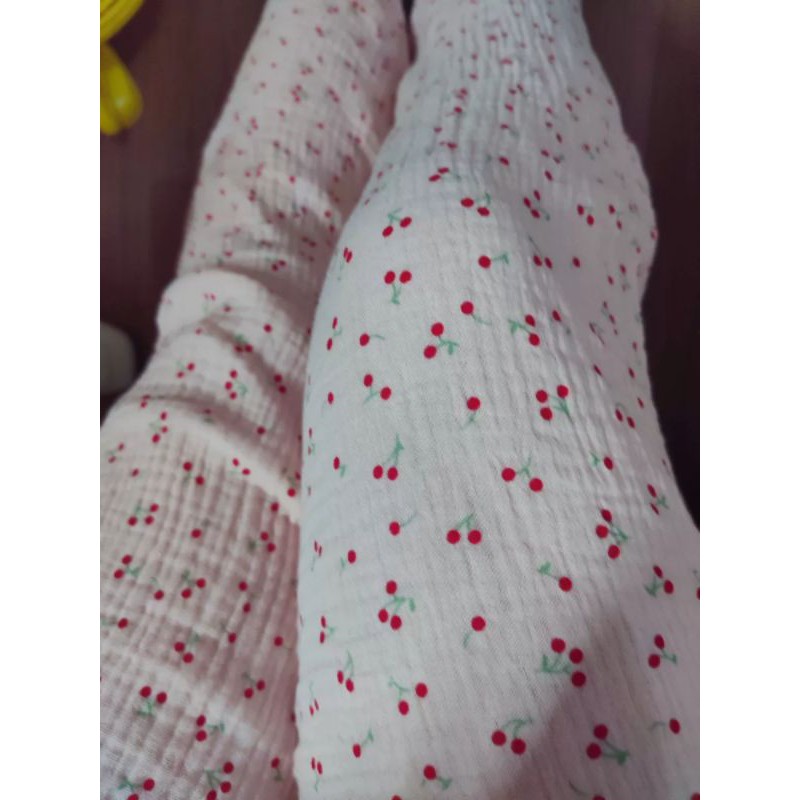 Bộ ngủ dài tay cherry