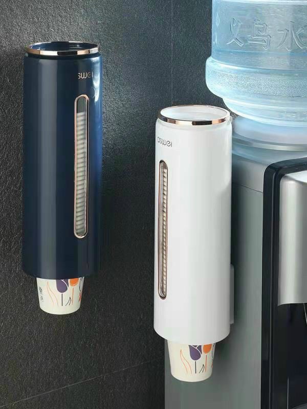 Giá lấy cốc tự động Dụng cụ đựng ly giấy treo tường cho miệng ly 5.5-6cm 1 ngăn