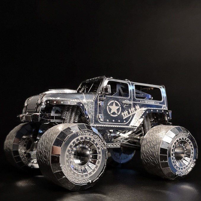 Mô Hình Thép 3D Bằng Kim Loại Xe Quái Vật Wrangler [ Chưa Lắp ]