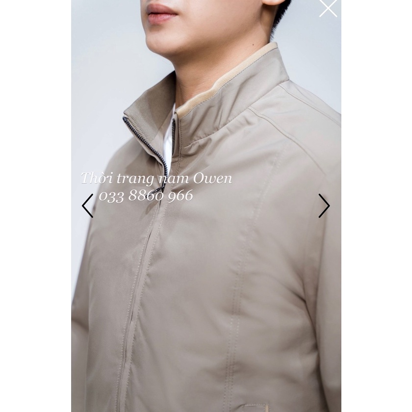 OWEN - Áo khoác gió nam 2 lớp màu nâu be nhạt 61058