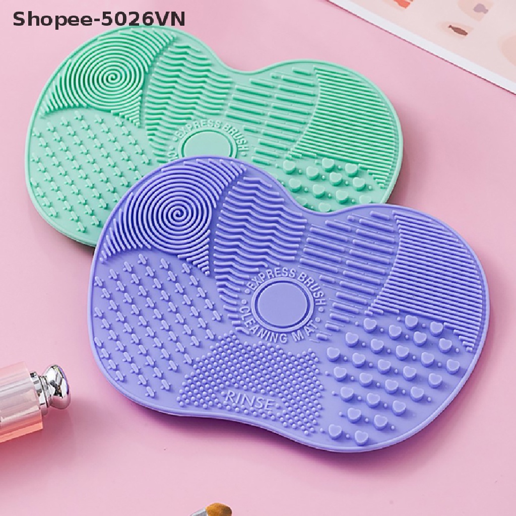 [Hàng mới về] Miếng đệm vệ sinh cọ trang điểm bằng silicone tiện dụng