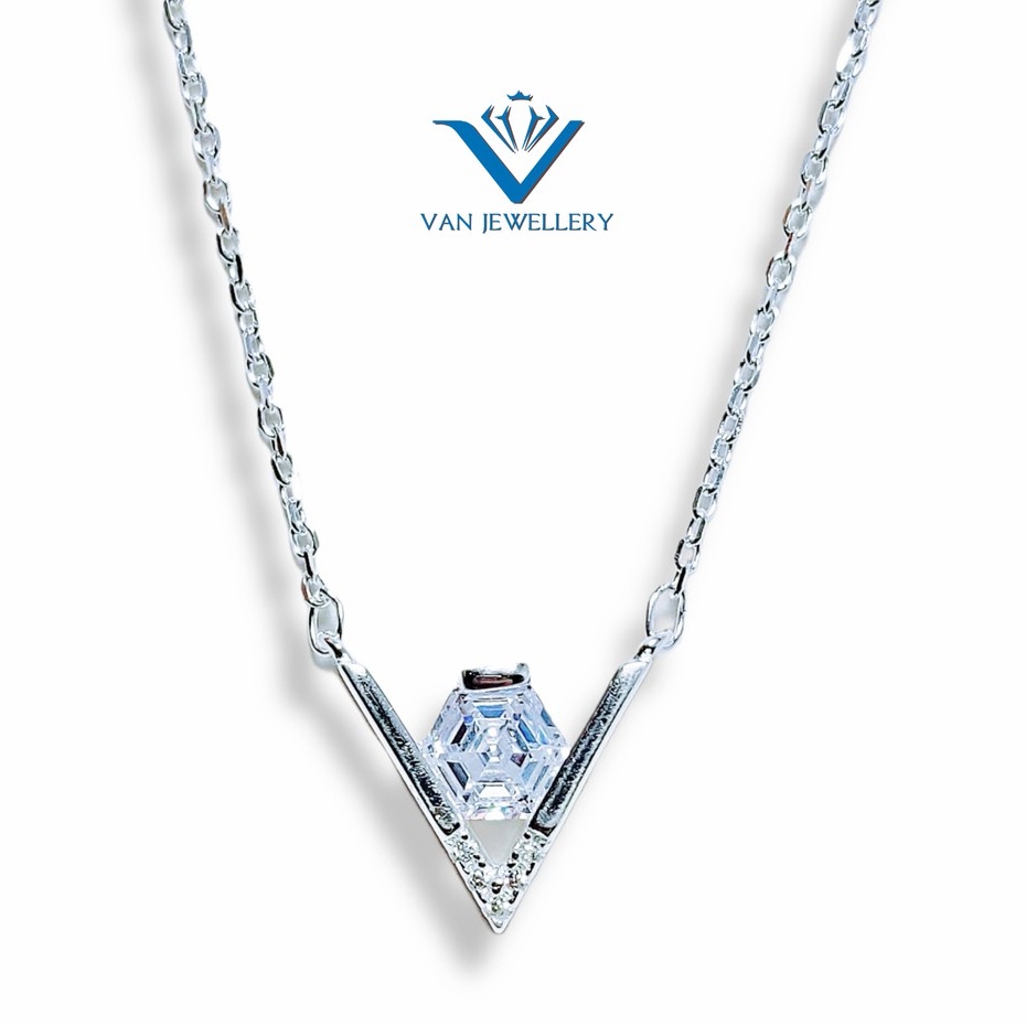 Dây chuyền bạc 925 Dây chuyền Victory bạc ý 925 cao cấp_ van jw