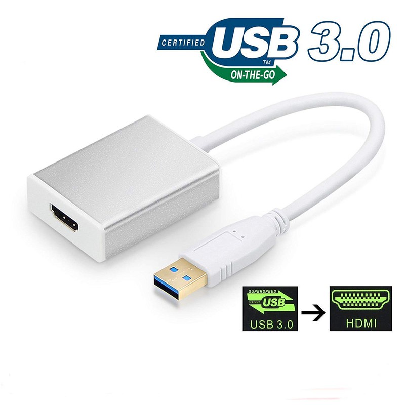 Cáp USB 3.0 sang HDMI Full HD 1080P Winet xuất hình từ ngõ USB, gắn thêm màn hình cho máy tính