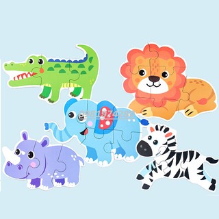 Ghép hình Puzzle khởi đầu 3-4-5-6 mảnh hộp sắt cao cấp