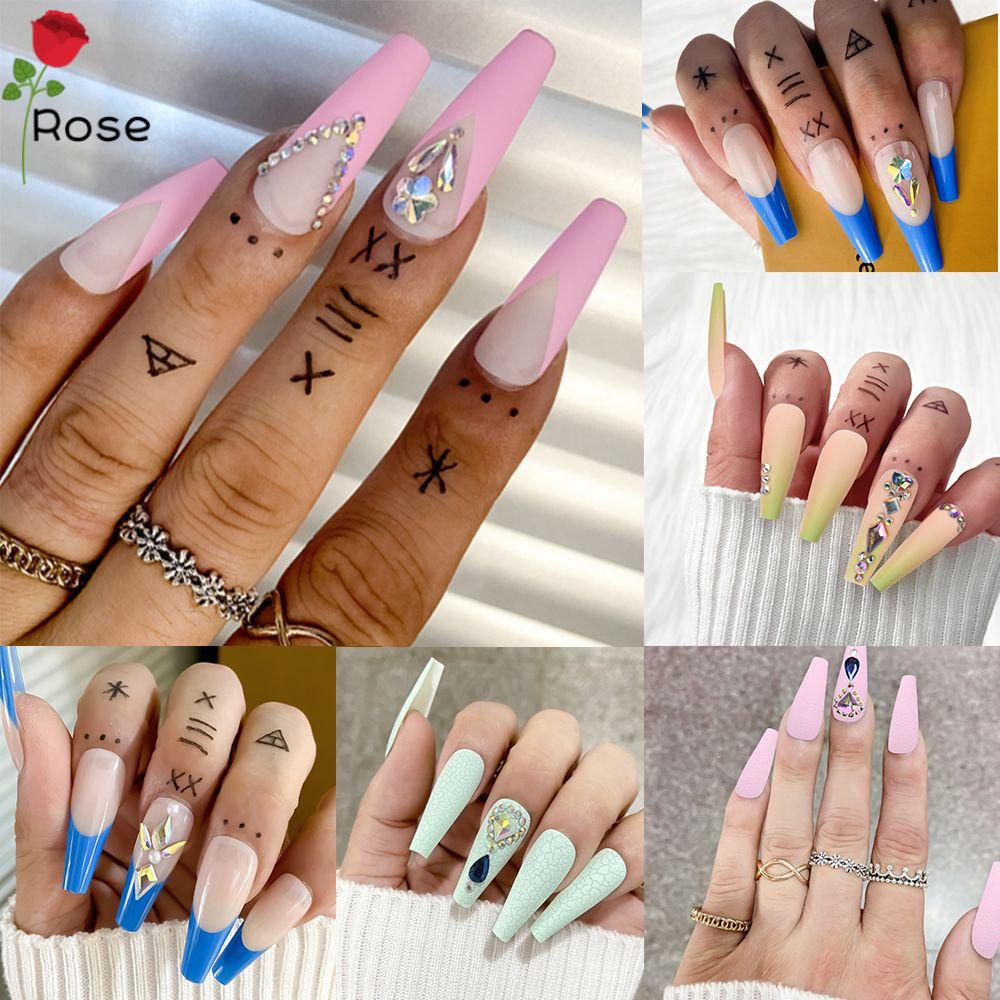 Hộp 24 Móng Tay Giả Dạng Nhấn Có Thể Tháo Rời Vỏ Bọc Bảo Vệ Toàn Diện