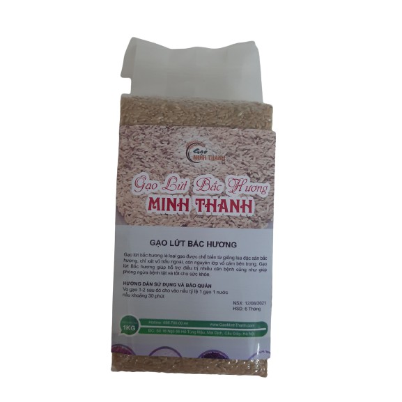 Gạo Lứt Nguyên Cám dành cho người tiểu đường, detox cơ thể- Túi 1kg hút chân không
