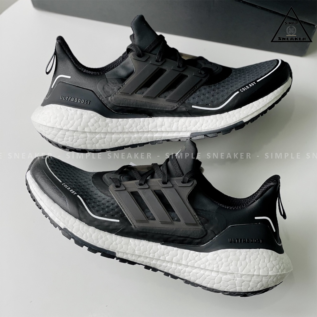 Giày Adidas Ultraboost 21 COLD.RDY Chính Hãng 💙SIMPLE SNEAKER💙 Giày Chạy Ultra Boost 21 Màu Đen Trắng Thể Thao