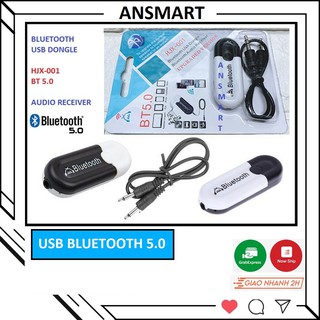 USB Bluetooth DONGLE 5.0 HJX 001 loại 1 không nhiễu - dùng cho loa, amply, mixer, equalizer ( ANSMART )