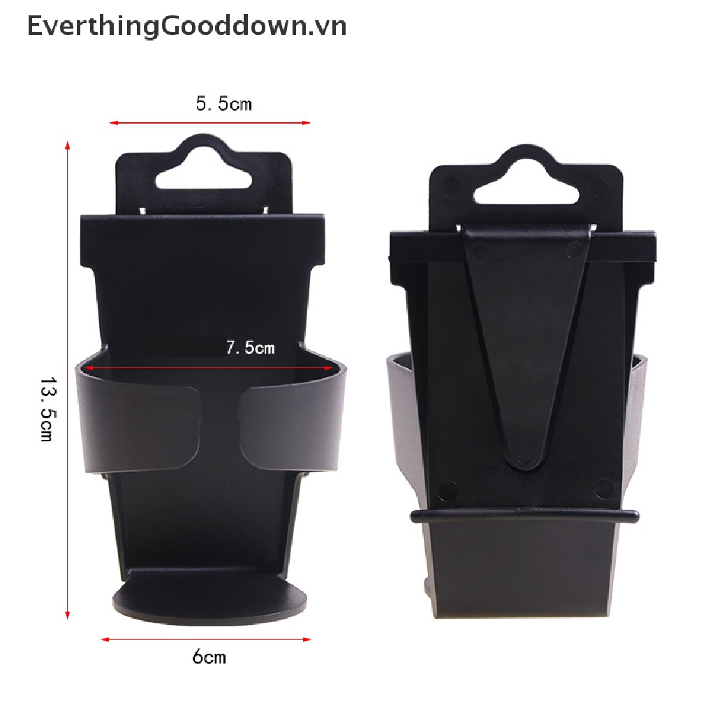 Everthinggooddown Giá Đỡ Cốc Nước Màu Đen Có Thể Điều Chỉnh Gắn Cửa Xe Hơi / Xe Tải