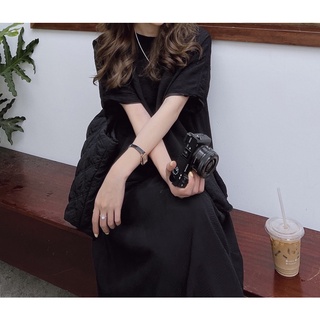 Ruly.studio - Set áo + chân váy đen chất voan dập