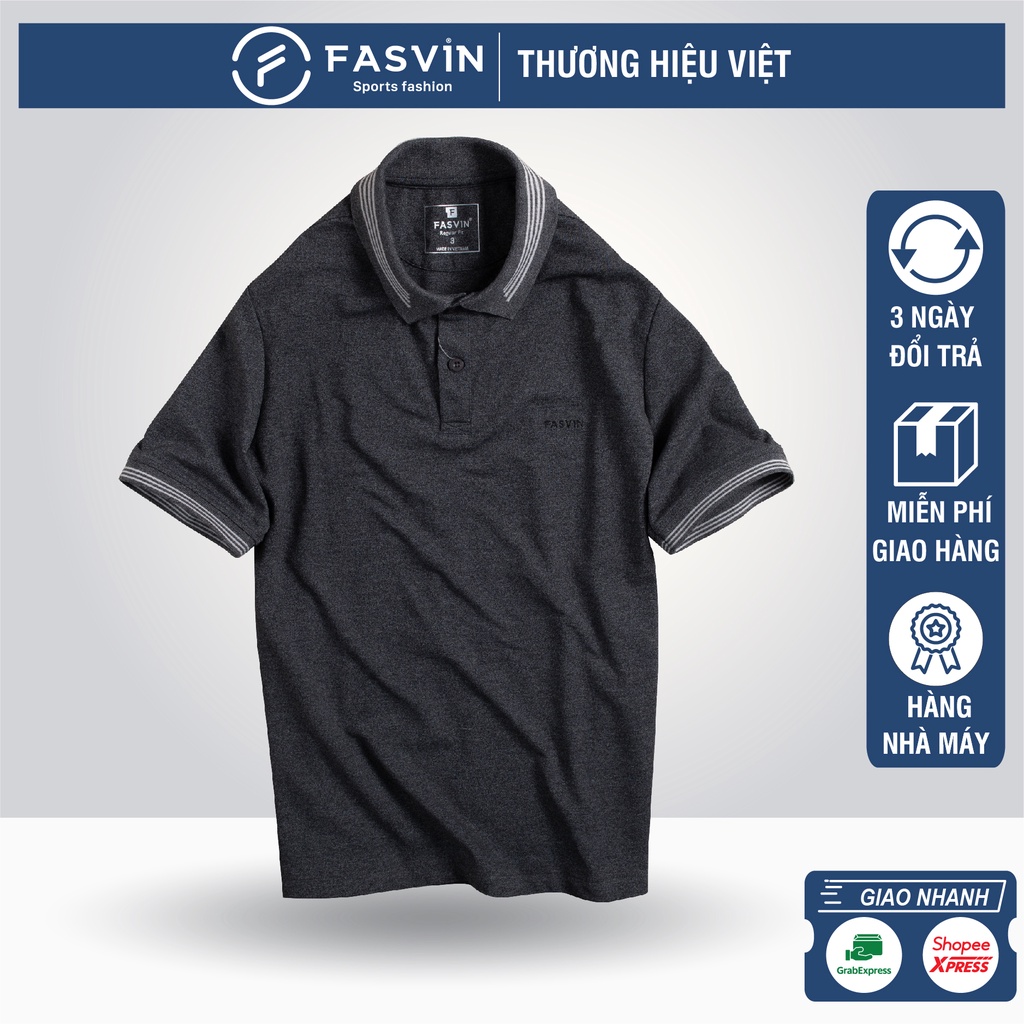 Áo thun Polo nam Fasvin PL20230.SG thấm hút mồ hôi co giãn thoải mái