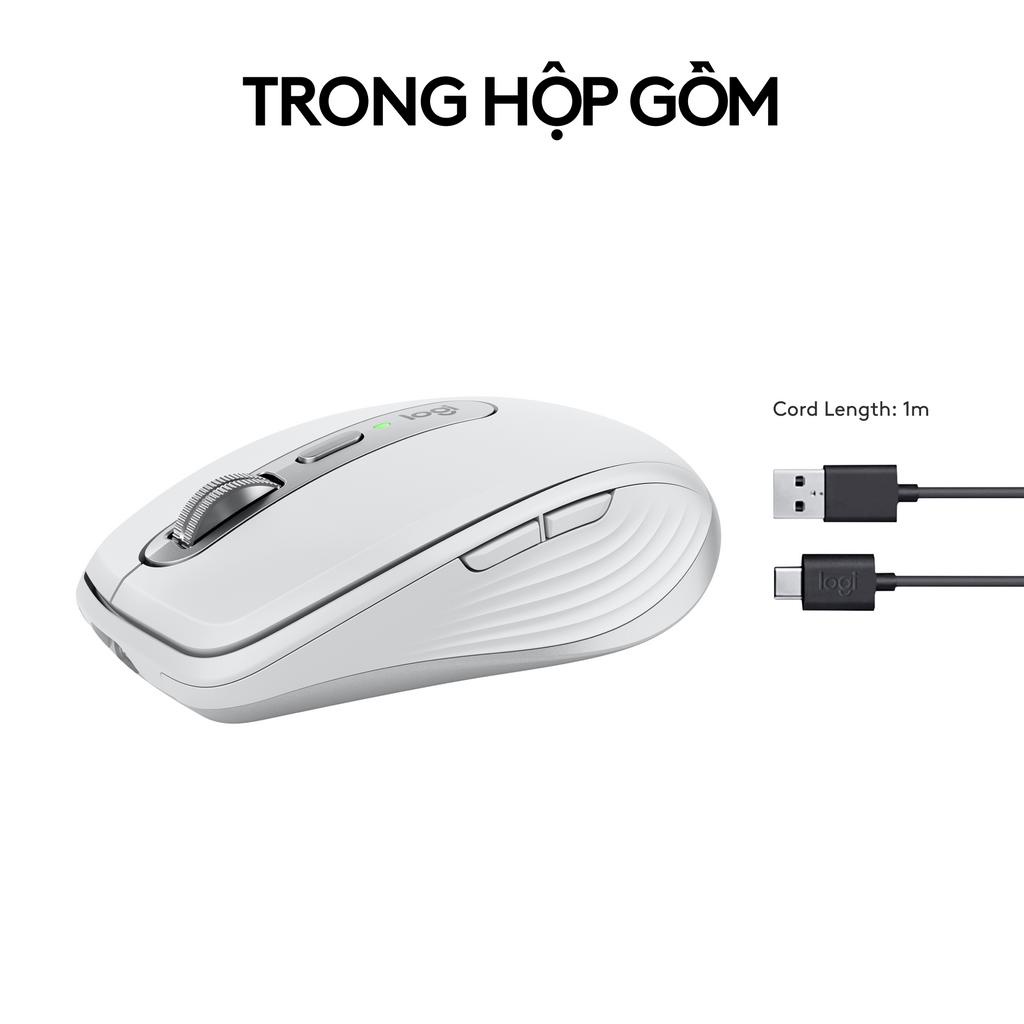 Chuột không dây Logitech MX Anywhere 3S Silent -Cuộn nhanh, 8000DPI, Sạc USB C, Bluetooth
