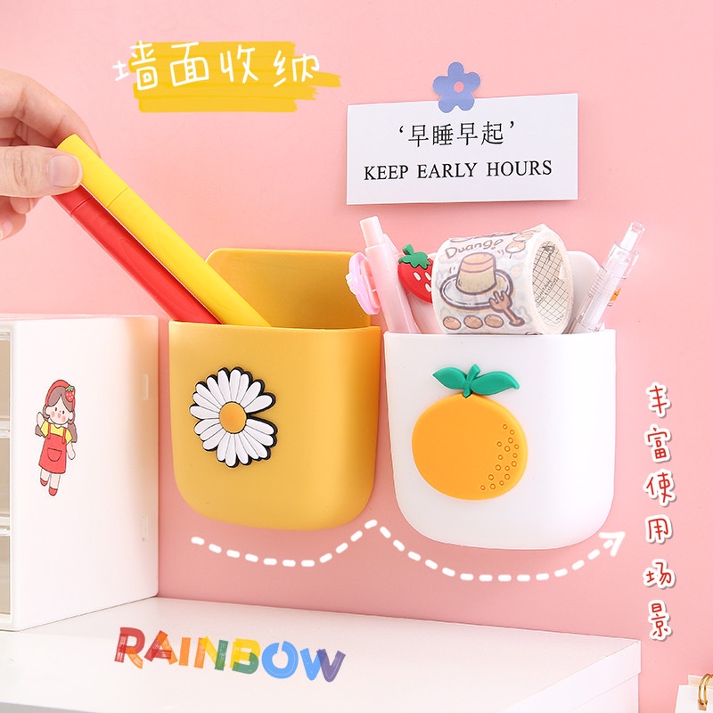 Kệ dán tường  có lỗ cắm sạc, dùng đựng điện thoại, điều khiển điều hòa, mỹ phẩm, văn phòng phẩm,...
