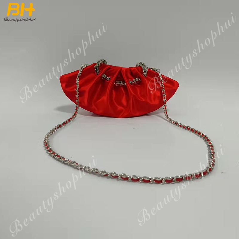 Túi Xách Dự Tiệc Phối Dây Xích Thiết Kế Mới 2022 Sang Trọng