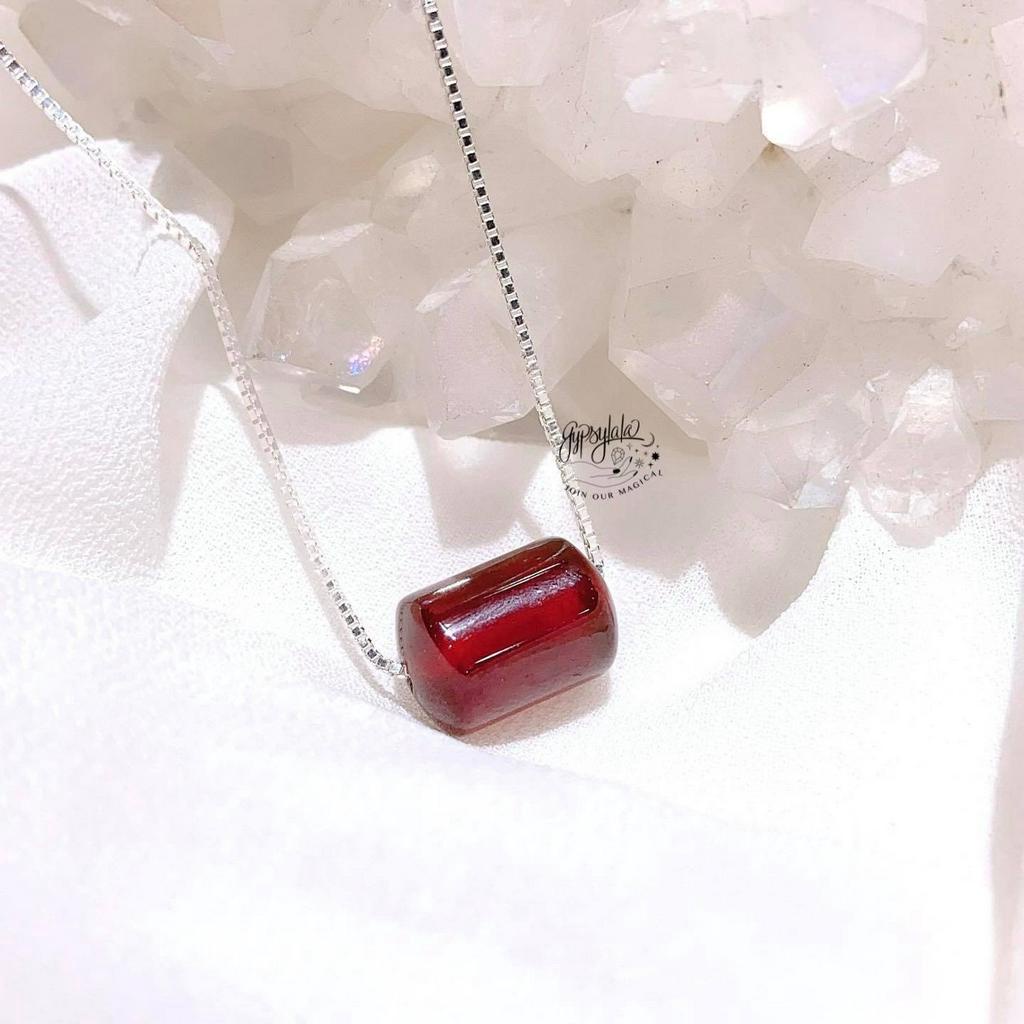 Dây Chuyền Lu Thống Đá Garnet Đỏ Thiên Nhiên May Mắn Tình Cảm SP003043 Gypsy.lala