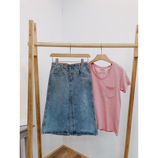 [ẢNH THẬT SHOP TỰ CHỤP] chân váy jean hàng lại 1