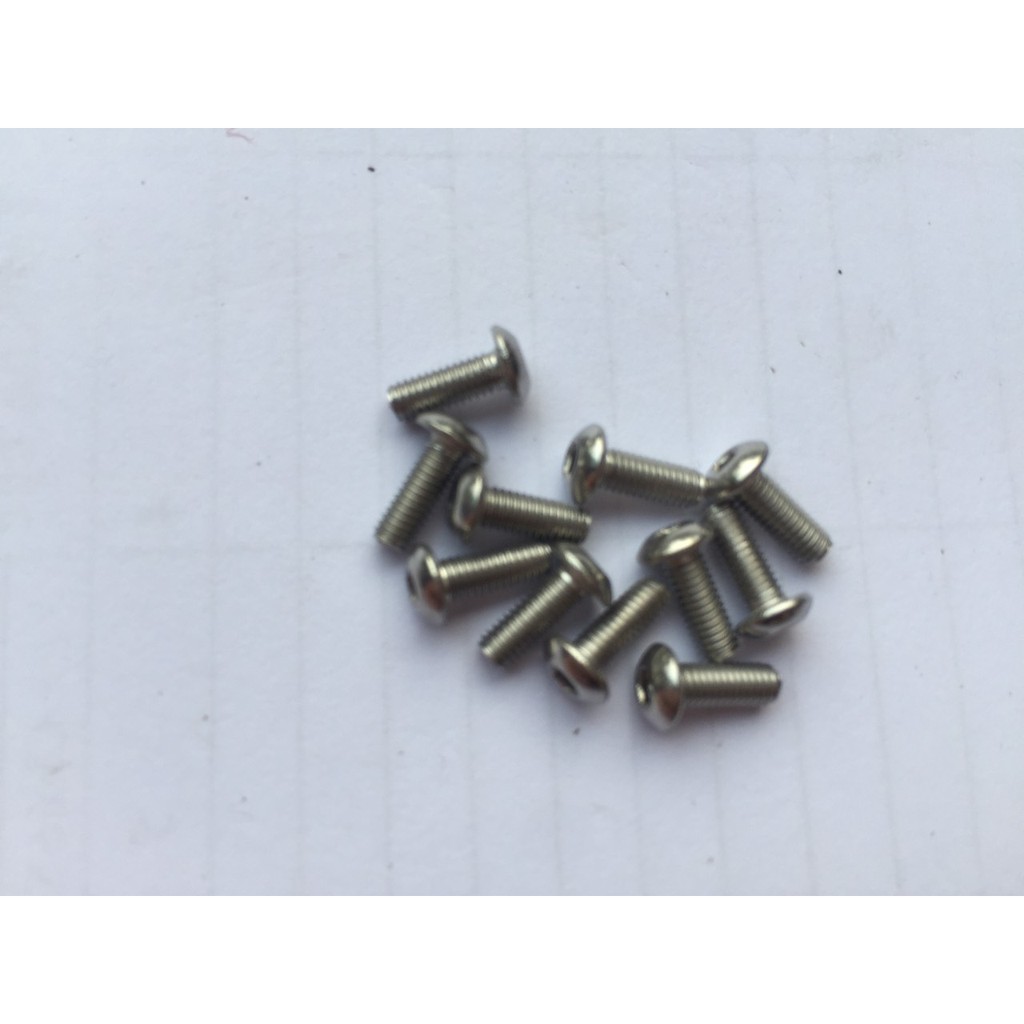 Ốc lục giác M3.0 mũ lồi dài 4/5/6/8/10/12/14/16/18mm