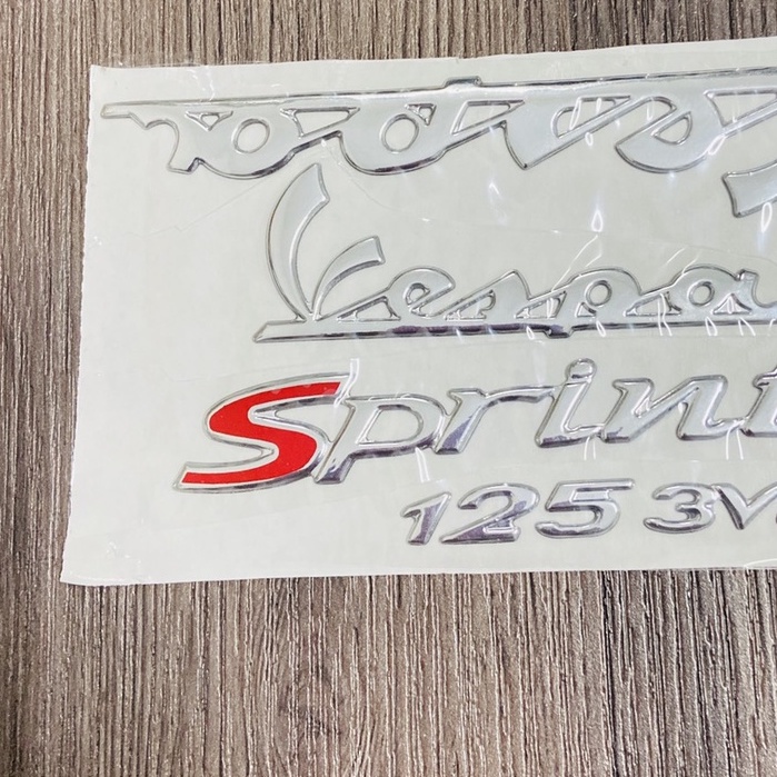 Bộ tem dán xe Vespa Sprint 125 3Vie chất liệu nhựa nổi cao cấp sáng bóng