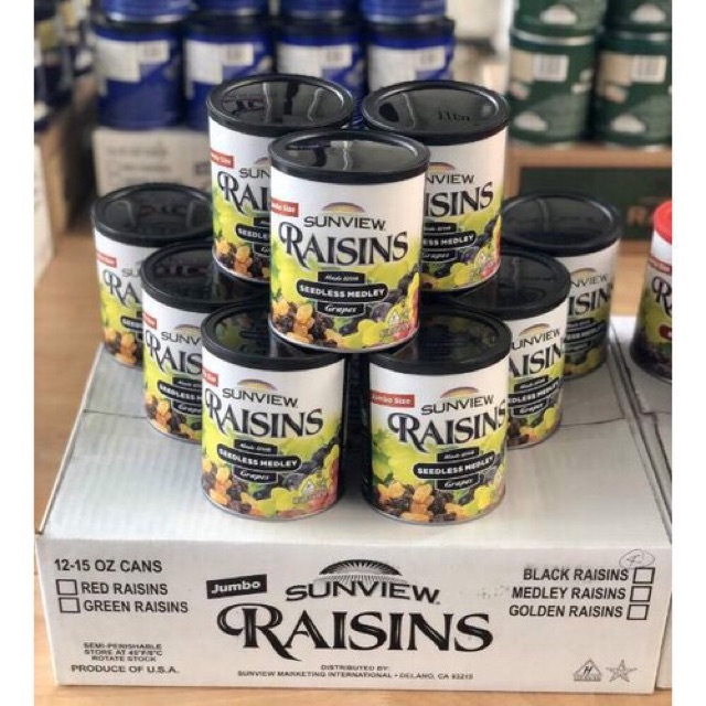 Nho Khô Hỗn Hợp Sunvienw Raisins Nhập Khẩu Mỹ-425g