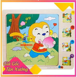 Tranh ghép hình truyện ngụ ngôn Khỉ Hái Đào ⚡RẺ VÔ ĐỊCH⚡gồm 57 miếng ghép cho bé rèn luyện tư duy