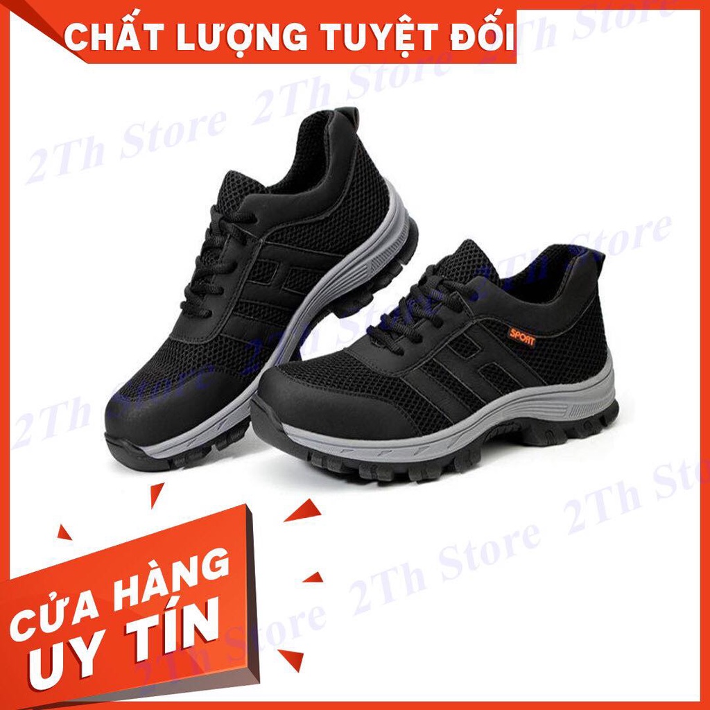 Giày Bảo Hộ Lao Động Nam Kiểu Thể Thao Mũi Thép, Đế Lót Thép BD0053