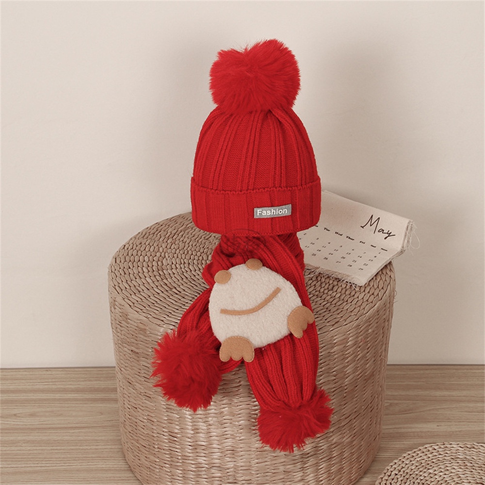 Mũ len Bear Leader có khăn quàng cổ đáng yêu cho bé 2-6 tuổi
