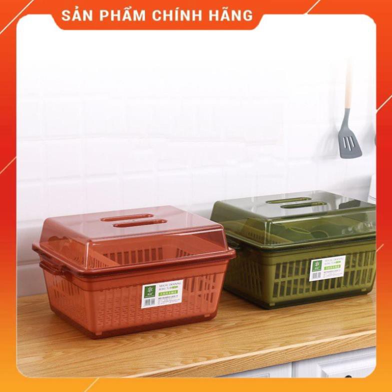 CHÍNH HÃNG -  Tủ đựng chén bát bằng nhựa có nắp đậy cao cấp,Hộp đựng bát đũa 8852