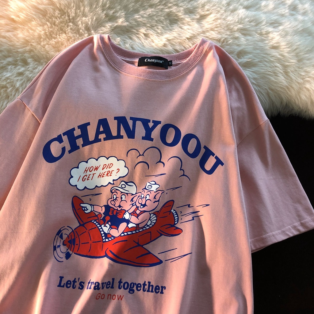 NRVP Áo thun tay ngắn cổ tròn thời trang 2021 cho nữ