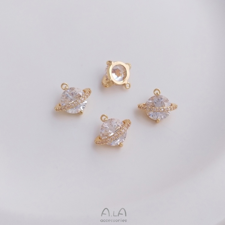 Mặt Dây Chuyền Hình Hành Tinh Màu Sắc 14K Bằng Đồng Sang Trọng diy