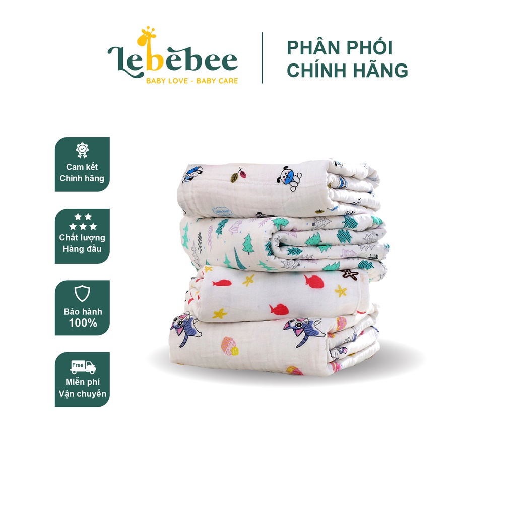 Khăn tắm cotton 6 lớp - Swaddle cho bé