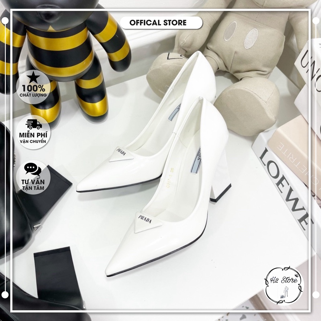 👠👟 Giày cao gót prada gót dẹt fullbox ⚡