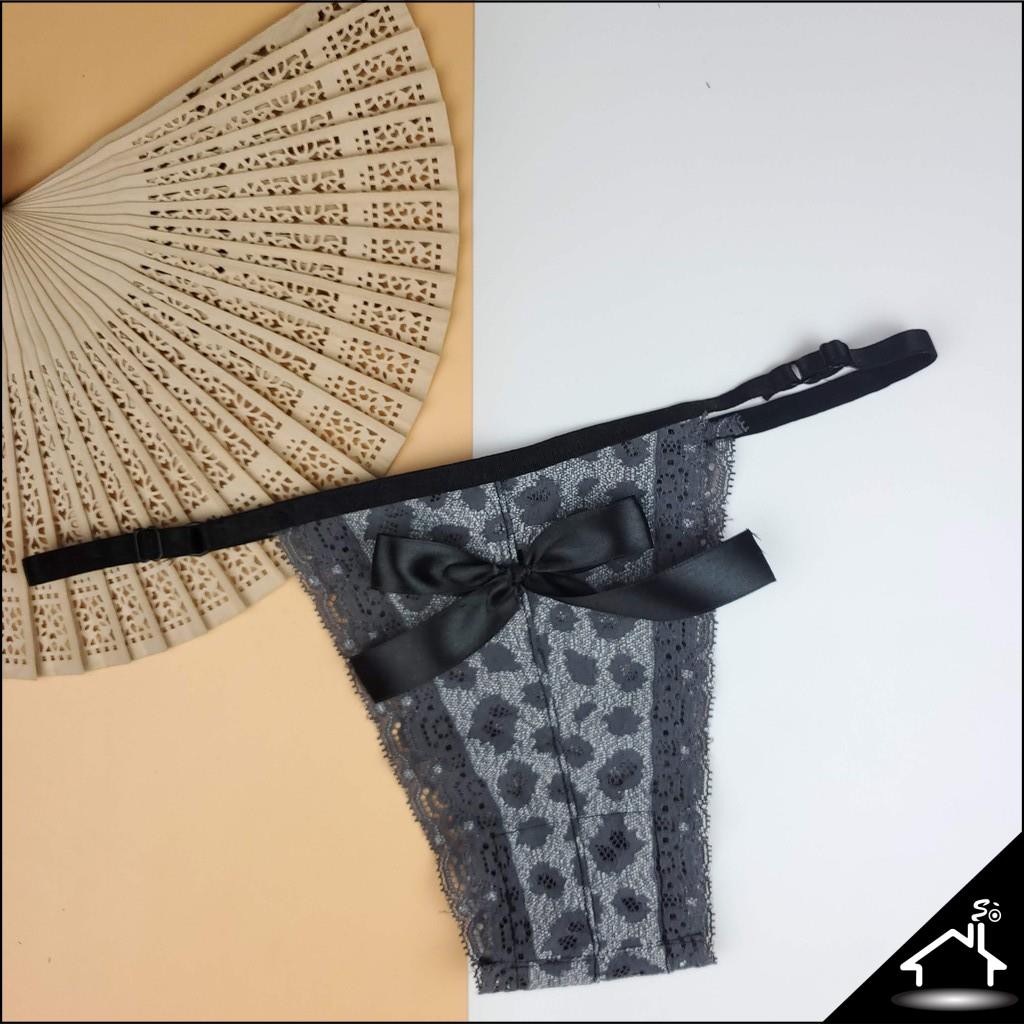 Bộ đồ lót sexy by Nhà Sò ren beo xám quần dây/boxer NS003 | BigBuy360 - bigbuy360.vn
