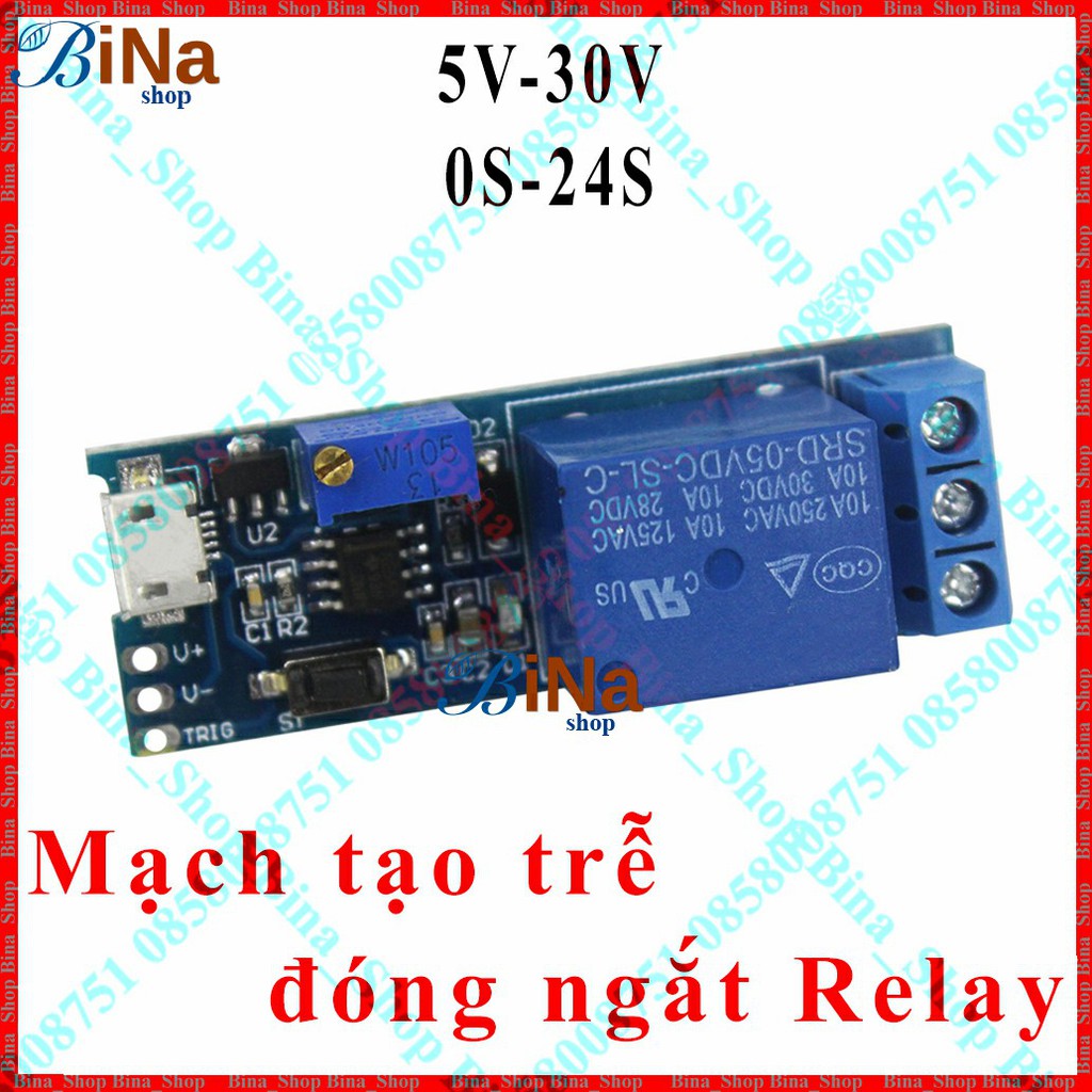 Mạch tạo trễ đóng ngắt theo thời gian 0-17 giây