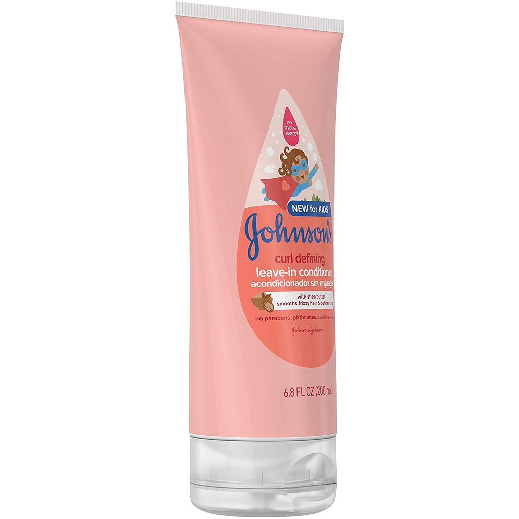 Kem ủ tóc dành cho trẻ Johnson's Curl Defining Tear-Free Kids' Leave-in Conditioner with Shea Butter 200ml (Mỹ)