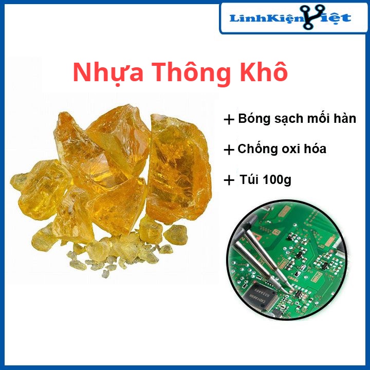 Nhựa thông cục hàn chì túi 100g giúp thiếc dính hơn, mối hàn mịn đẹp