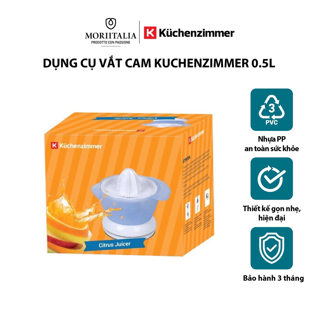 [Mã BMBAU50 giảm 7% đơn 99K] Dụng cụ vắt cam bằng điện Kuchenzimmer đa năng tiện lợi dễ dàng sử dụng Moriitalia 3000365