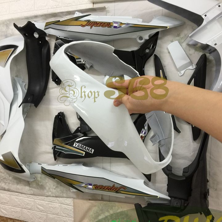 Bộ dàn áo Loại Phanh Đĩa  nhựa ABS nguyên sinh xe JUPITER V MÀU TRẮNG - S2099