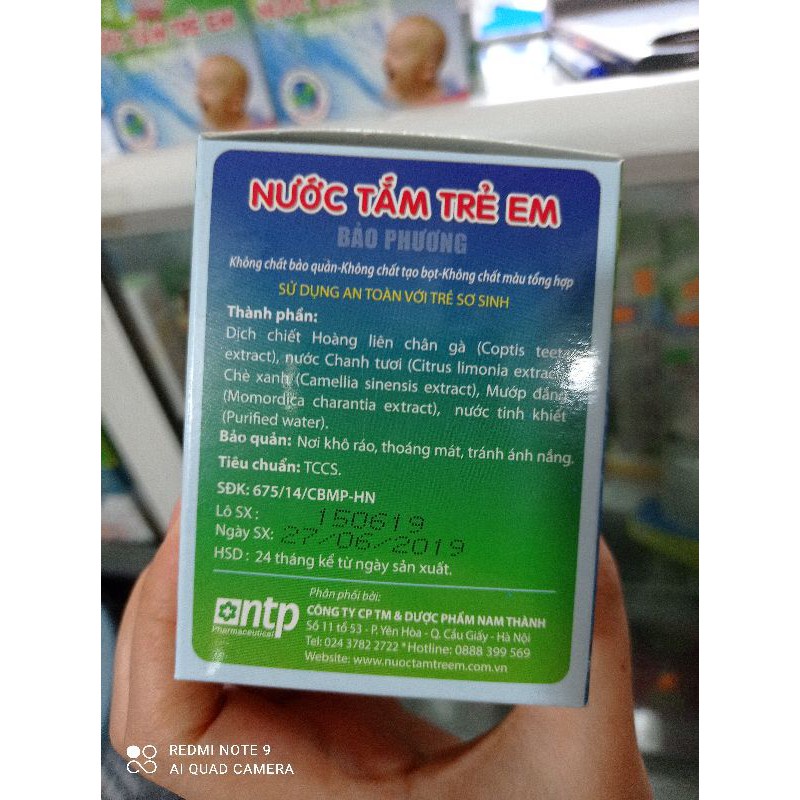 Nước tắm từ thảo dược cho trẻ em Nubbi Bảo Phương, giảm hăm da rôm sảy cho bé, Hộp 10 gói  - Trung Đông Pharmacy
