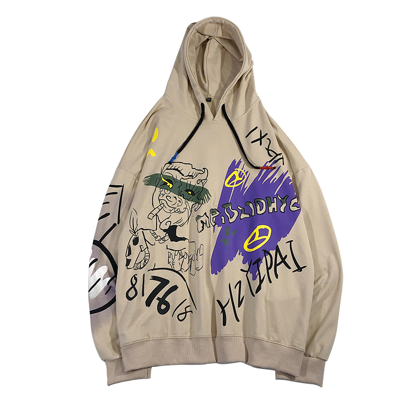 Áo Hoodie Dáng Rộng Có In Hình Phong Cách Hàn Quốc Cho Nam Nữ | BigBuy360 - bigbuy360.vn